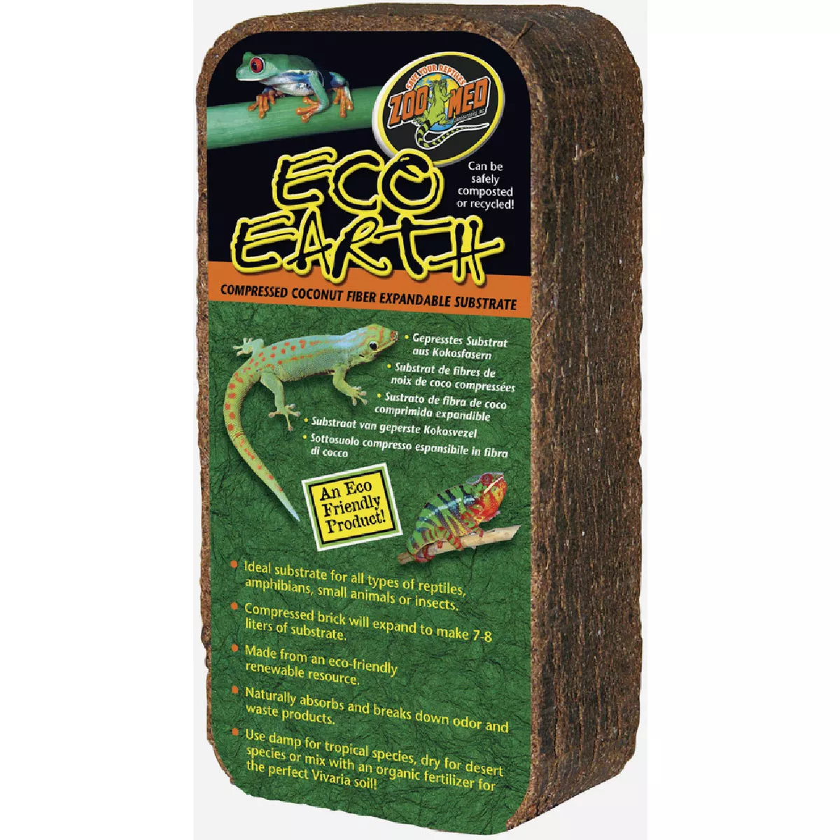 Eco Earth Brown Coconut Fiber Substrate Bedding(1 Pack)