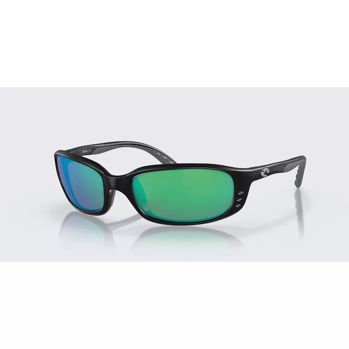 Costa Del Mar Brine Green Mirror 580G Polarized Glass Lens w/Matte Black Frame Sunglasses