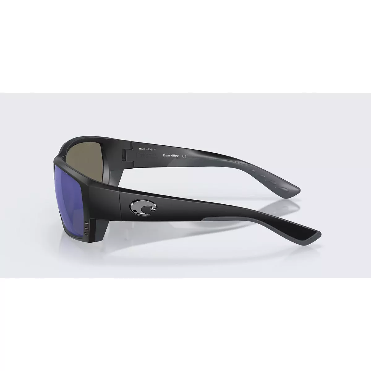 Costa Del Mar Tuna Alley Blue Mirror 580G Polarized Glass Lens w/Matte Black Frame Sunglasses