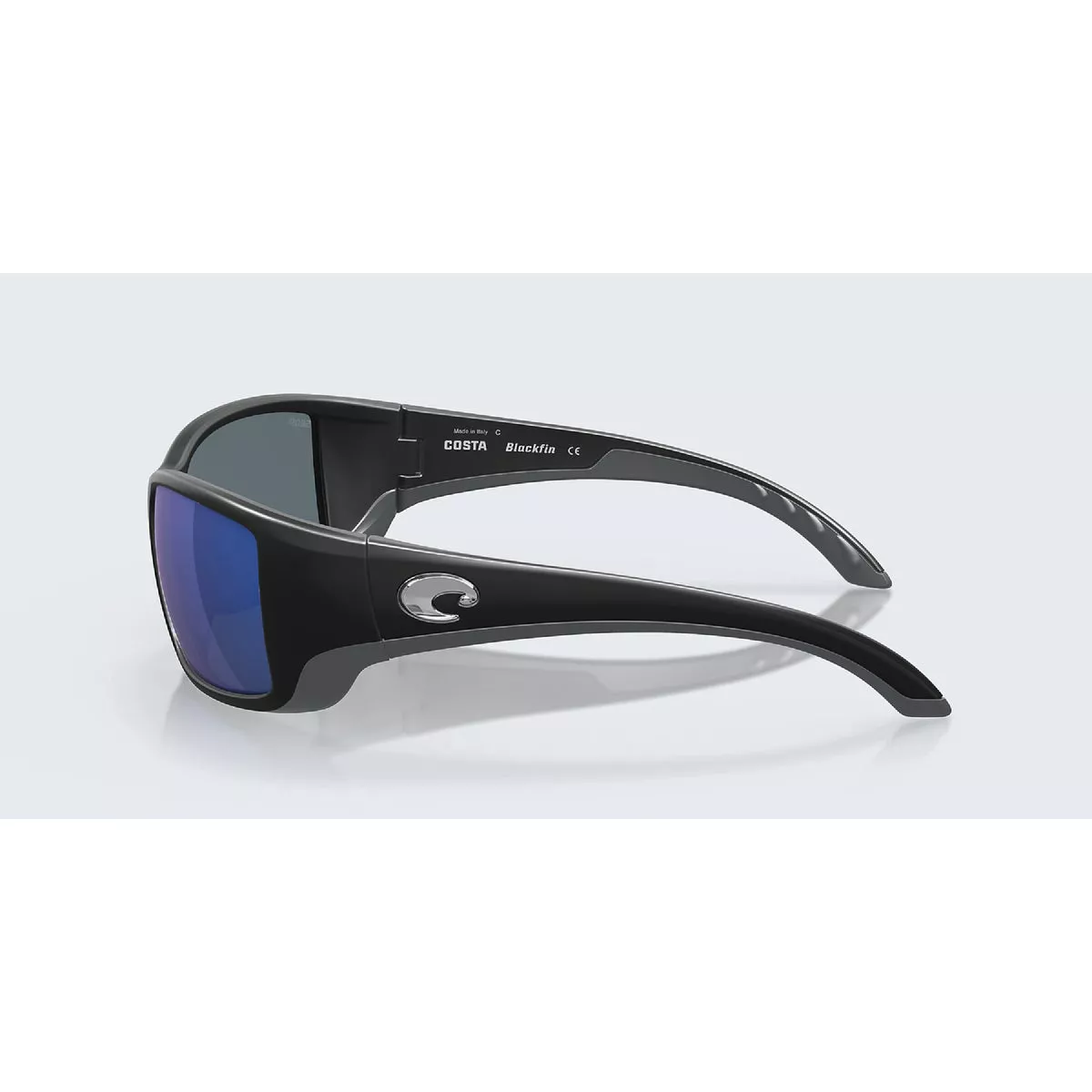 Costa Del Mar Blackfin Blue Mirror 580P Polarized Polycarbonate Lens Matte Black Frame Sunglasses - photo 2