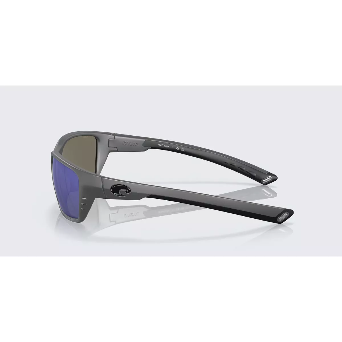 Costa Del Mar Whitetip Blue Mirror 580P Polarized Polycarbonate Lens w/Matte Gray Frame Sunglasses