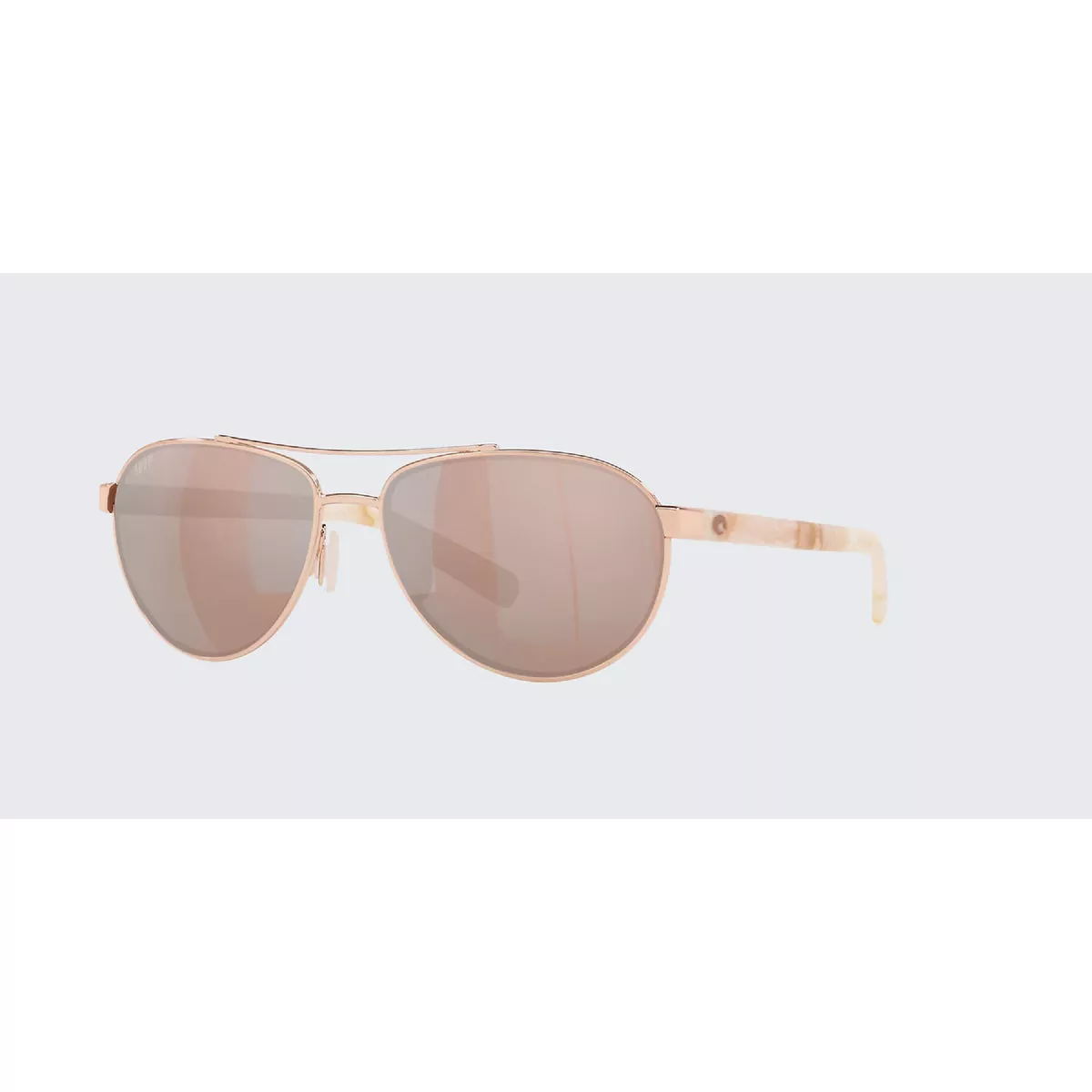 Costa Del Mar Fernandina Copper Silver Mirror 580P Polarized Polycarbonate Lens w/Rose Gold Frame Sunglasses