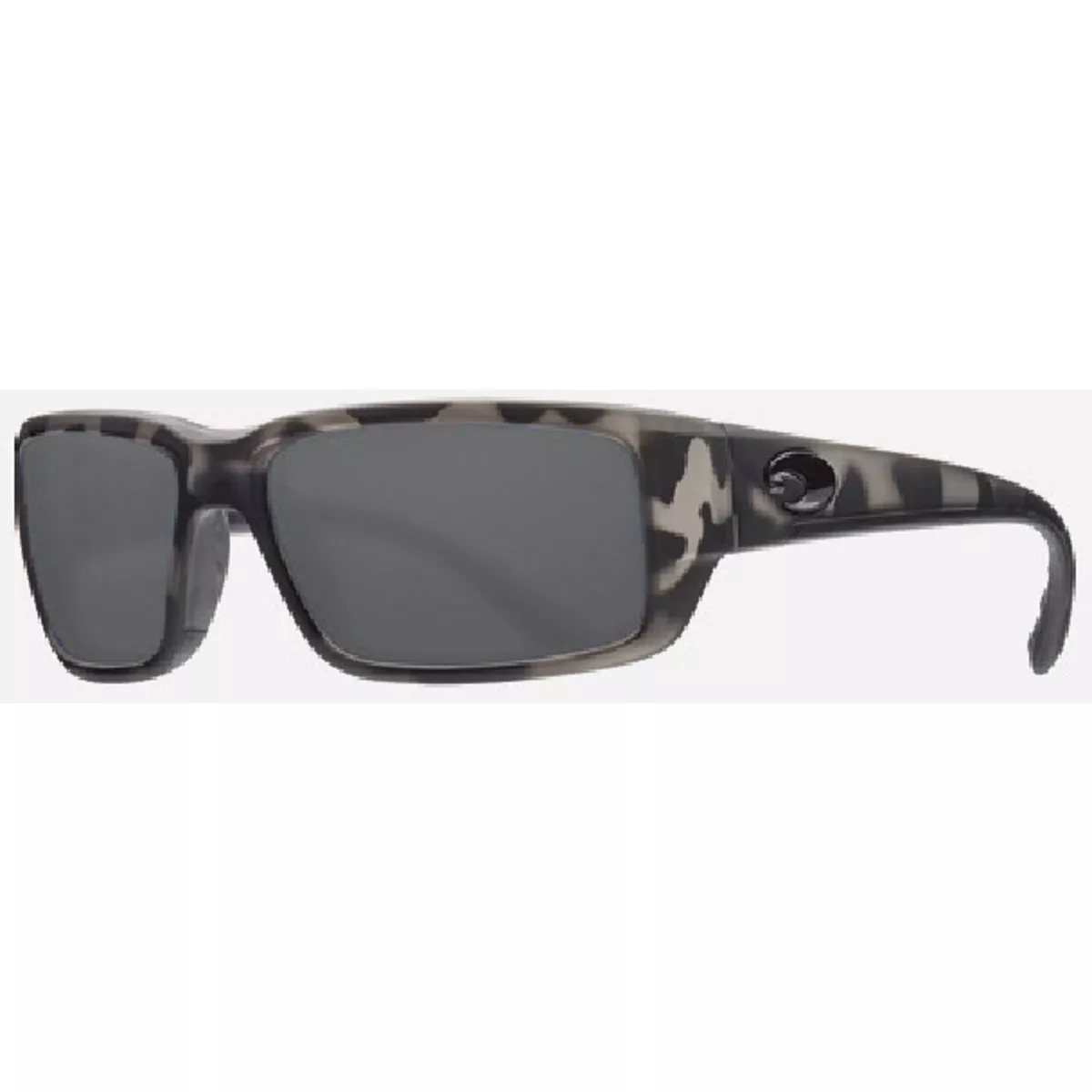 Costa Del Mar Fantail Gray Silver Mirror 580G Polarized Glass Lens w/Ocearch Matte Tigar Shark Frame Sunglasses