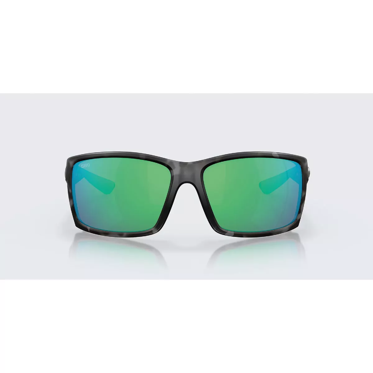 Costa Del Mar Reefton Green Mirror 580G Polarized Glass Lens w/Ocearch Tiger Shark Frame Sunglasses