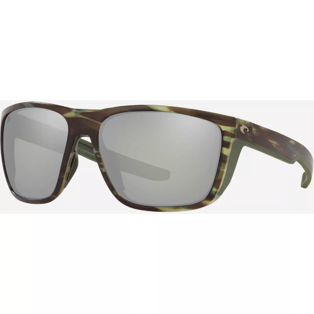 Costa Del Mar Ferg Gray Silver Mirror 580G Polarized Glass Lens w/Matte Reef Frame Sunglasses