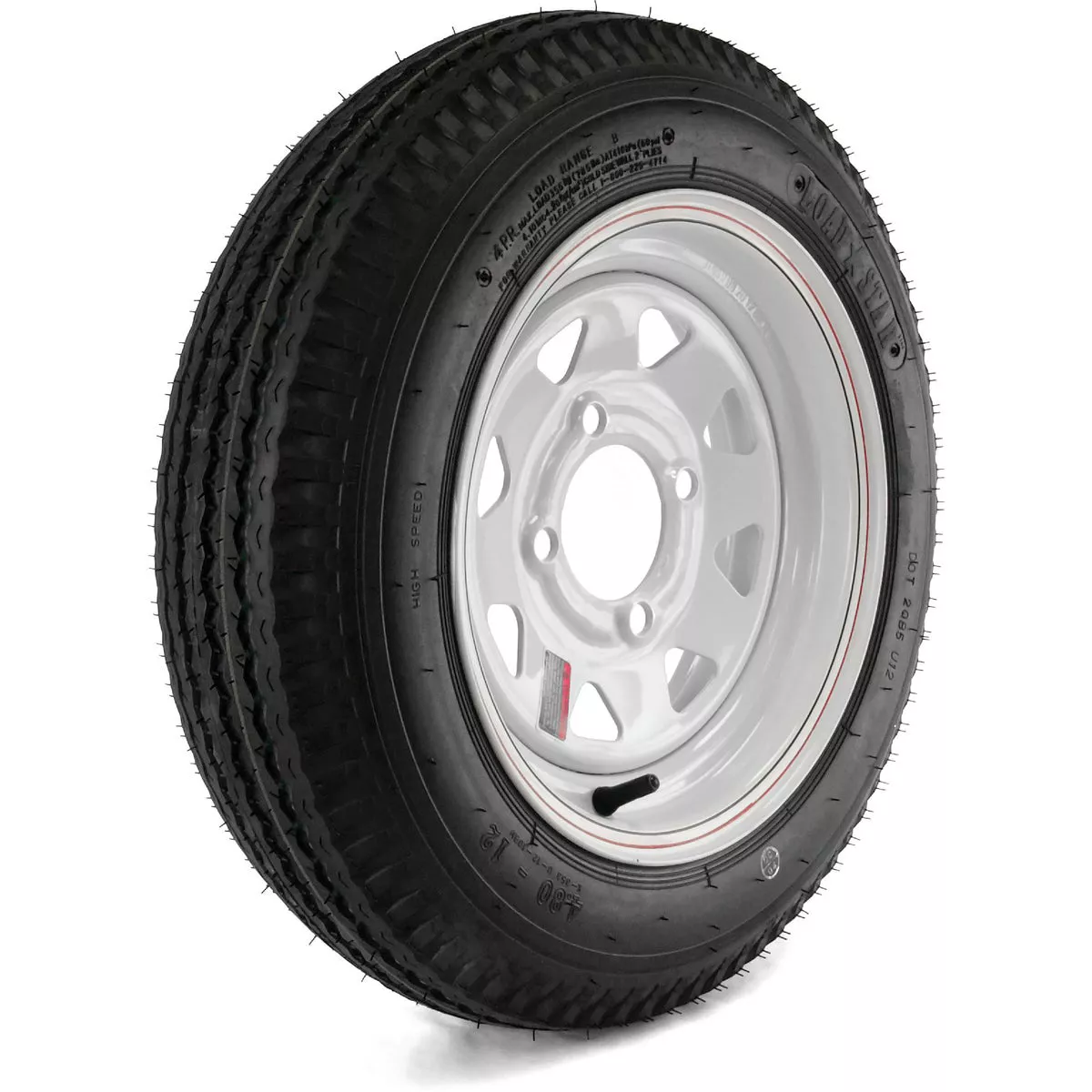Kenda Loadstar 480-12 LRB 4 Hole Trailer Tire & Wheel Assembly