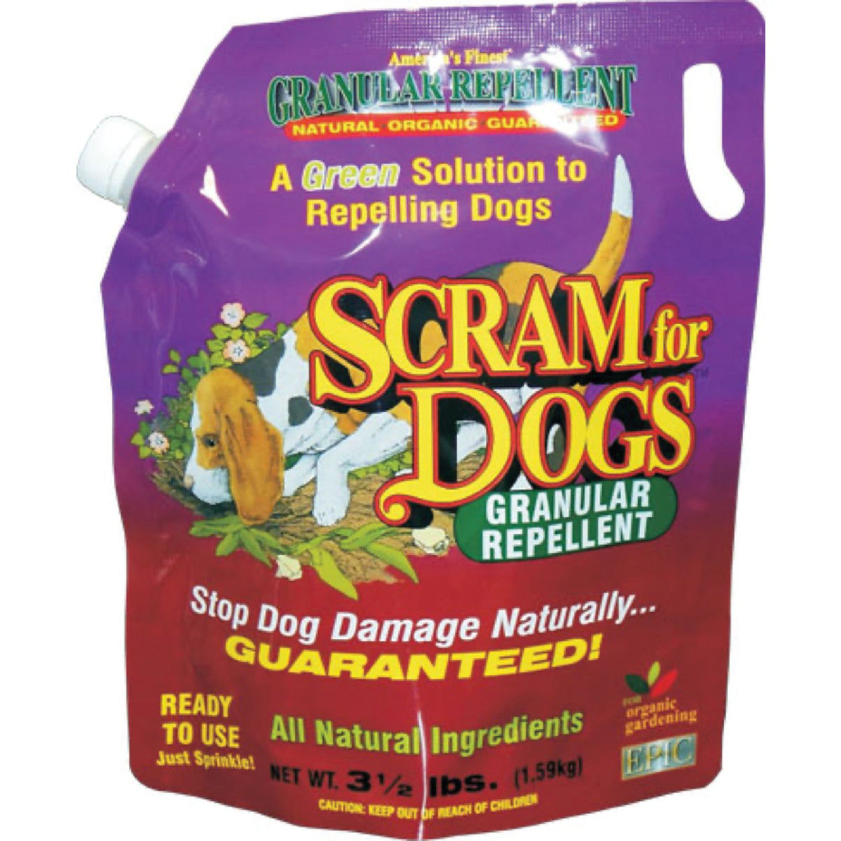 Granular store dog repellent