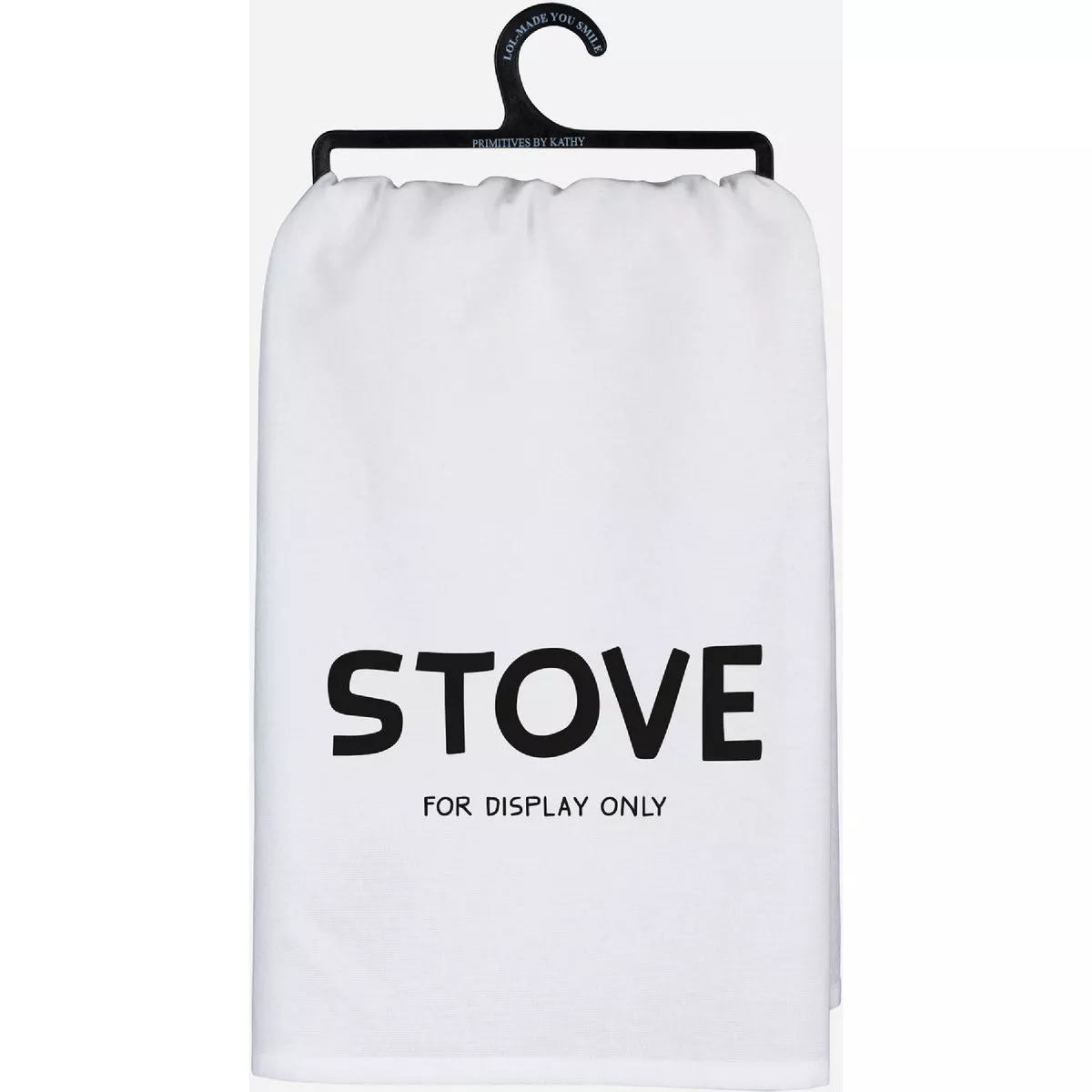 Primitives by Kathy White Cotton Stove Display Only Kitchen Towel