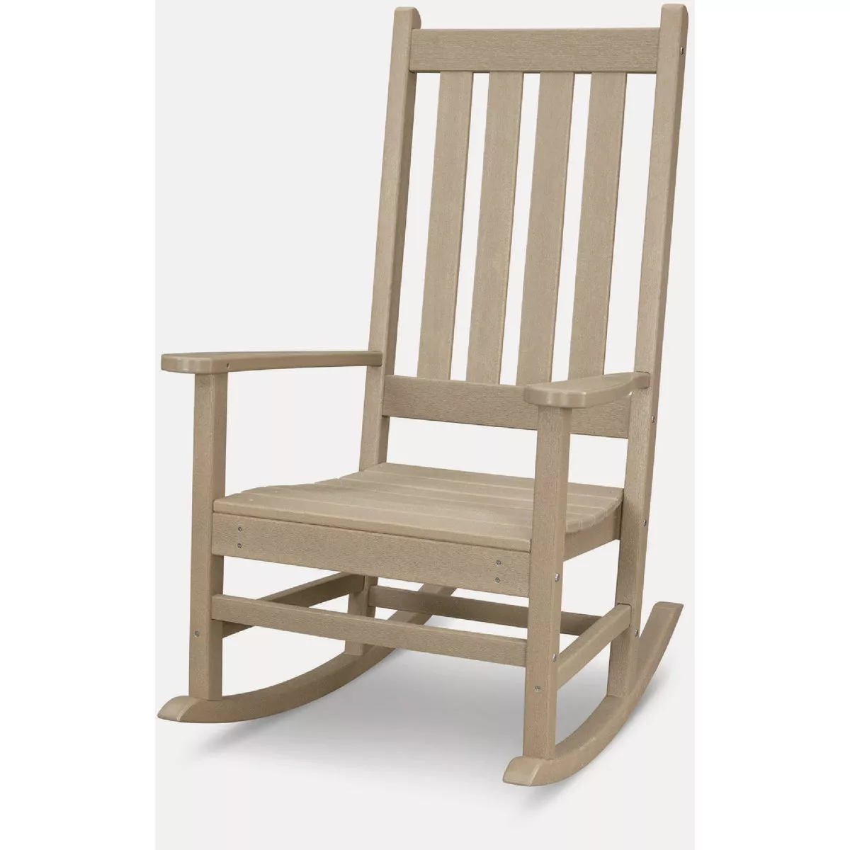 POLYWOOD Vineyard Porch Rocking Chair, Vintage Sahara