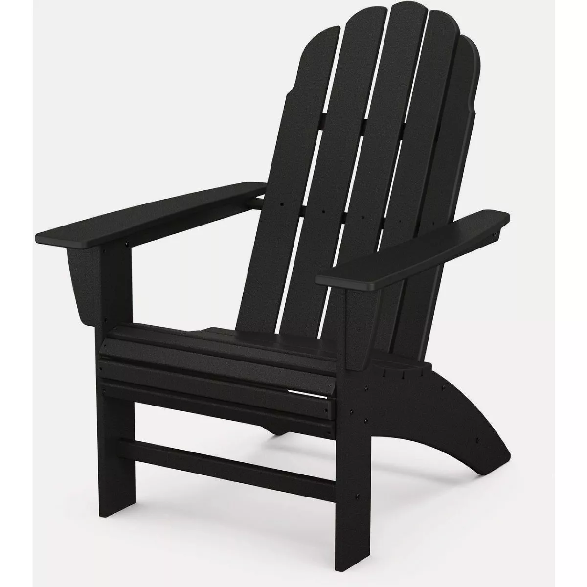 POLYWOOD Vineyard Curveback Adirondack Chair, Black