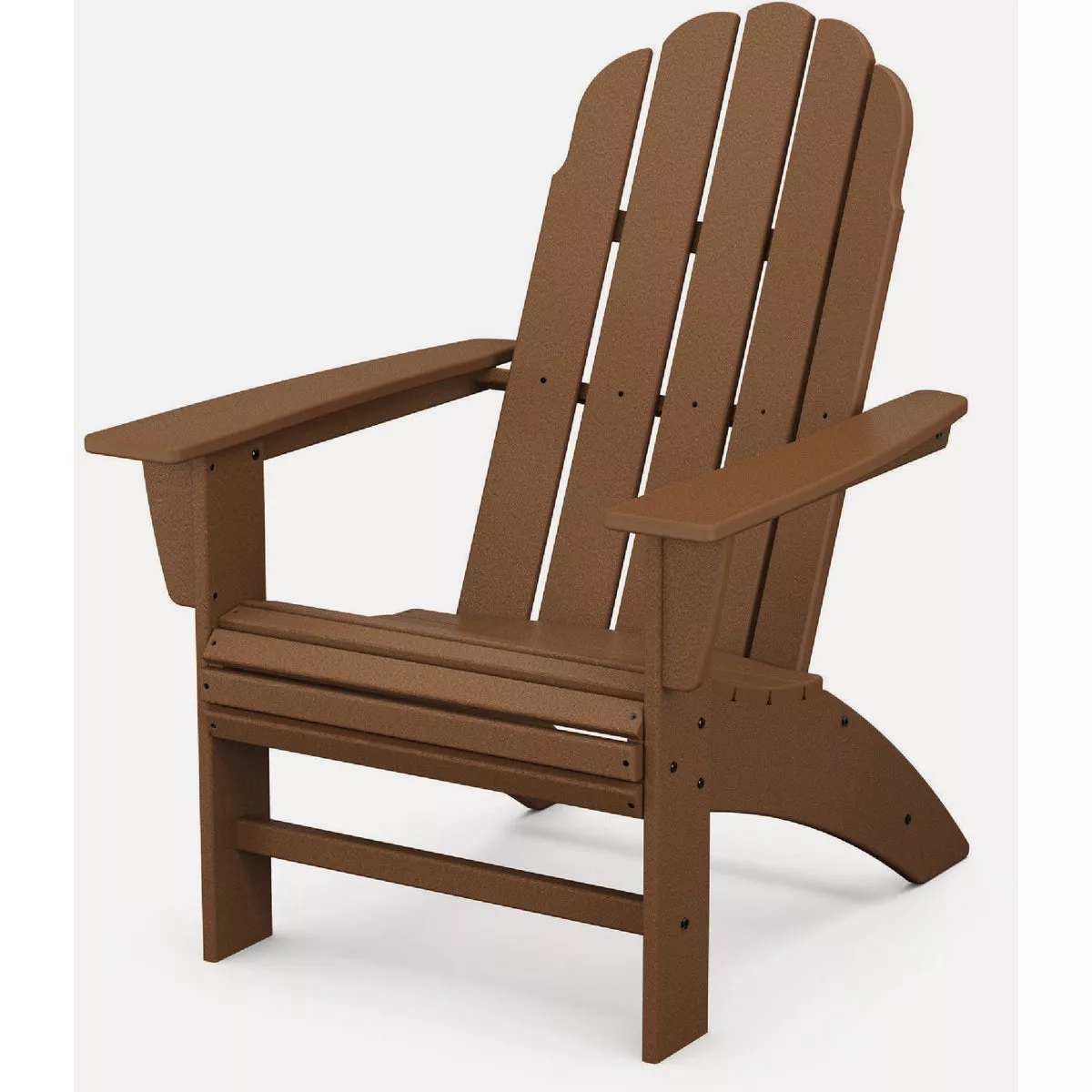 POLYWOOD Vineyard Curveback Adirondack Chair, Teak