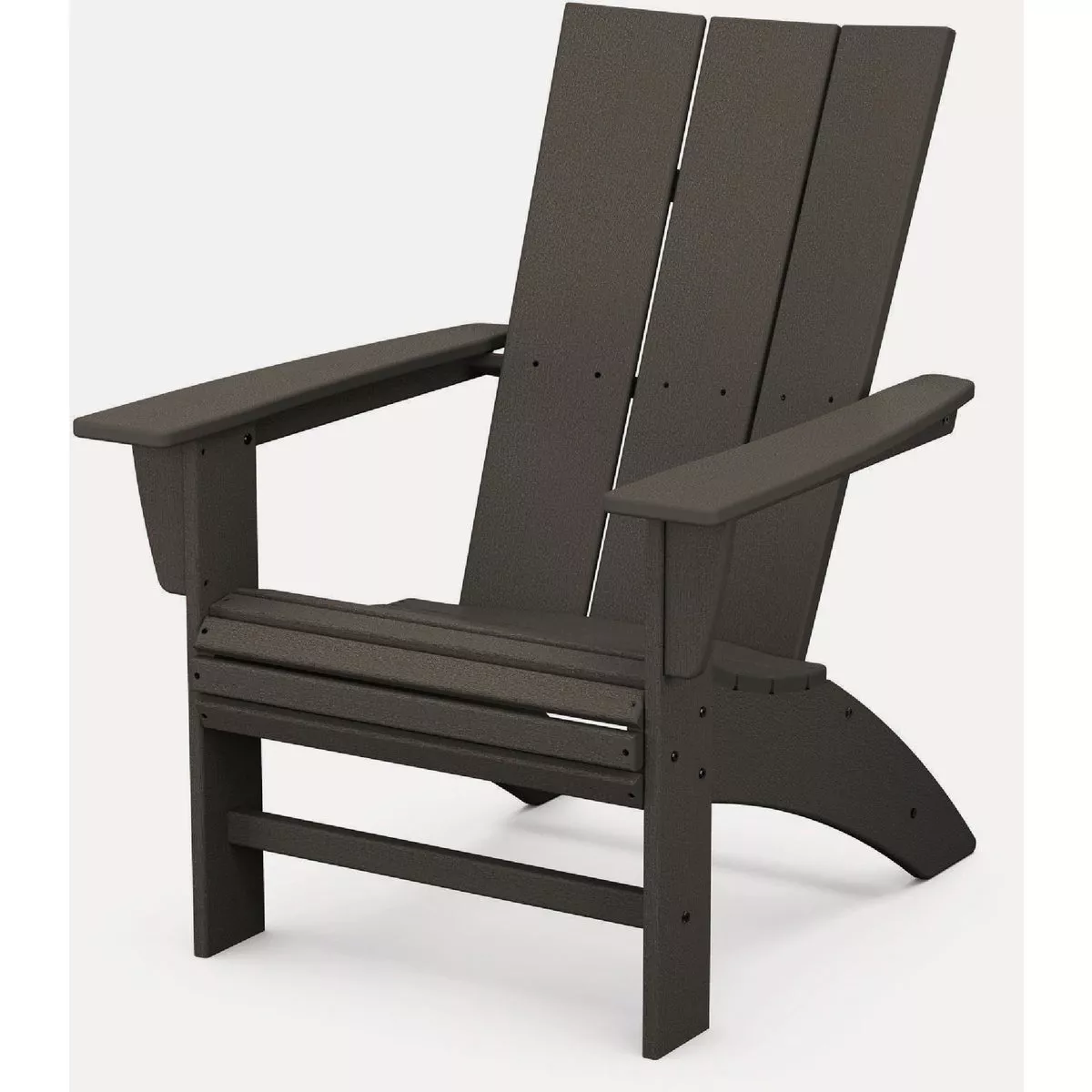 POLYWOOD Modern Curevack Adirondack Chair, Vintage Coffee