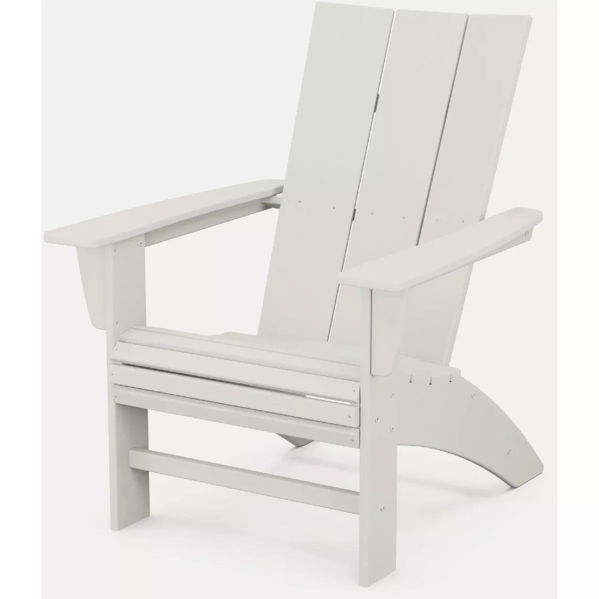 POLYWOOD Modern Curveback Adirondack Chair, Vintage White