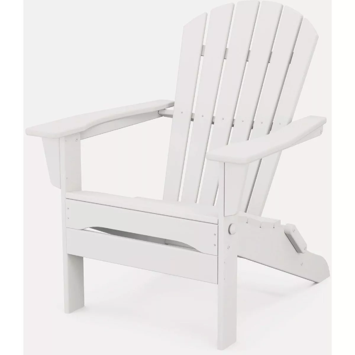 POLYWOOD South Beach Folding Adirondack Chair, White