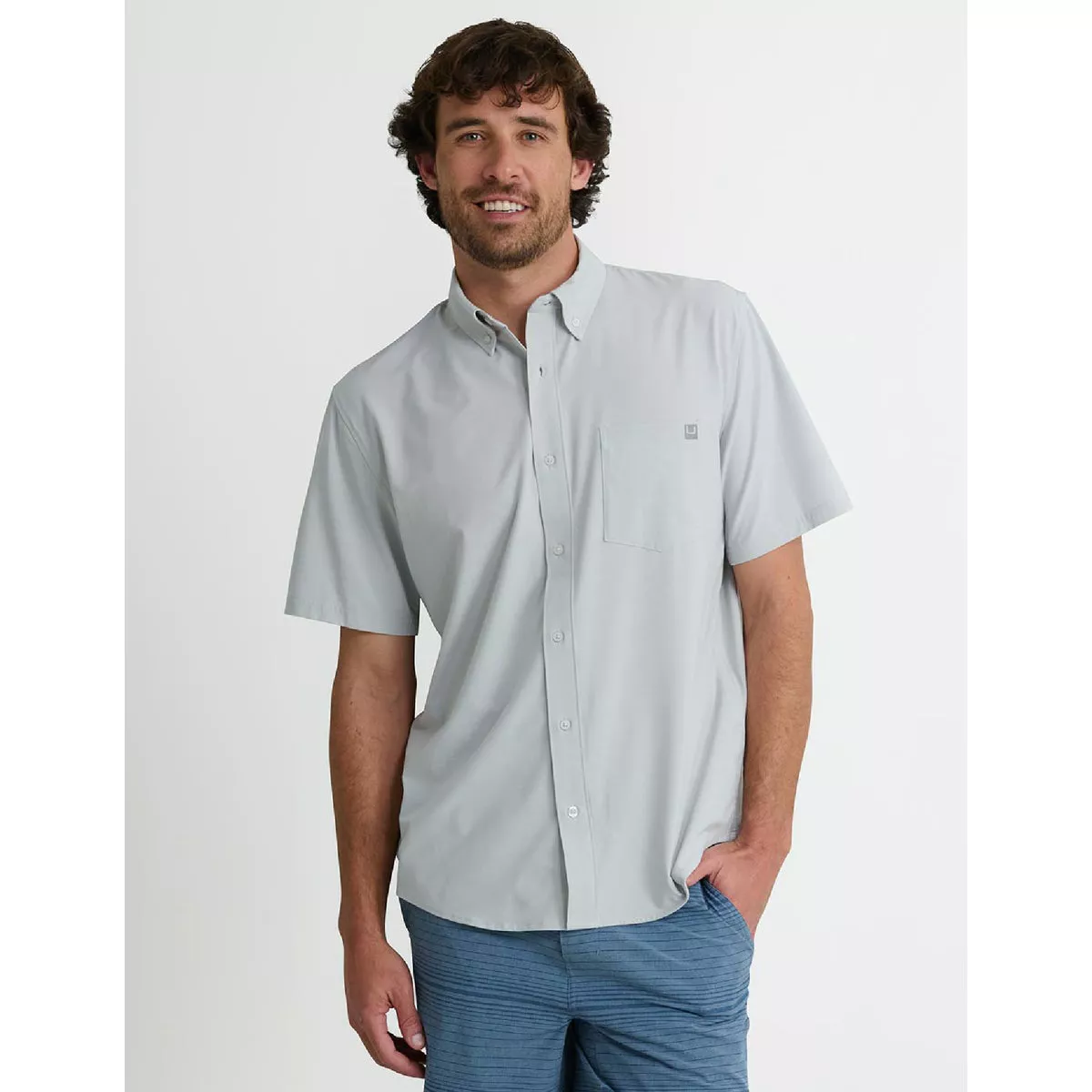 Huk Men's XXXL Harbor Mist Kona Button-Down - photo 2