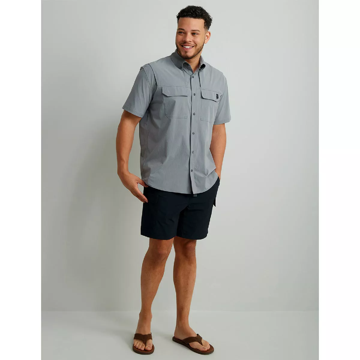 Huk Men's M Night Owl Creekbed Short Sleeve Button-Down - photo 2