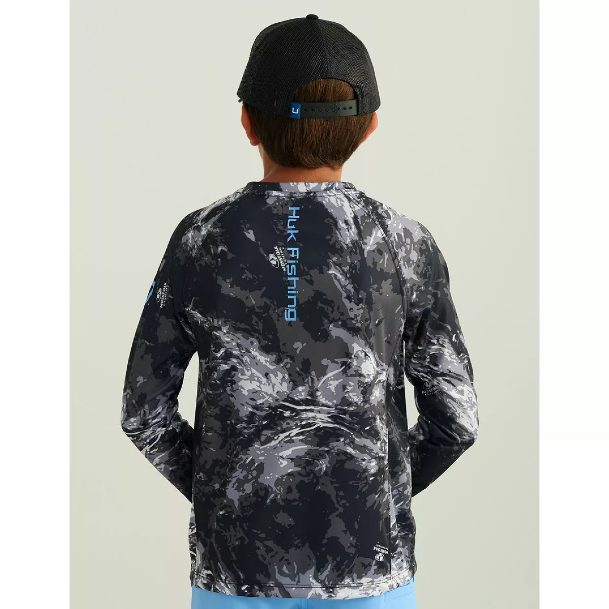 Huk Kid's XL Mossy Oak Midnight Pursuit Performance Crew