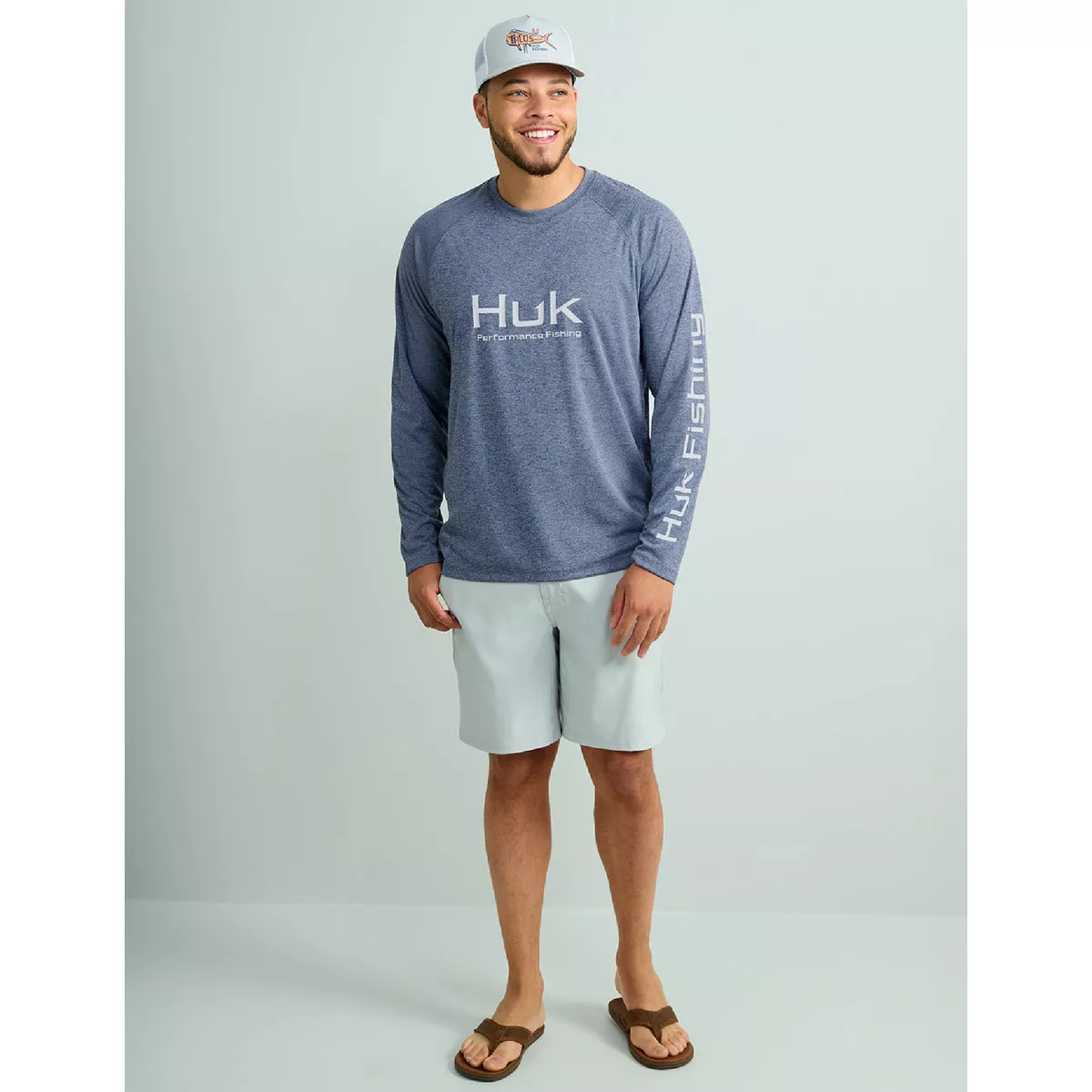 Huk Men's S Naval Academy Heather Pursuit Performance Crew - photo 2