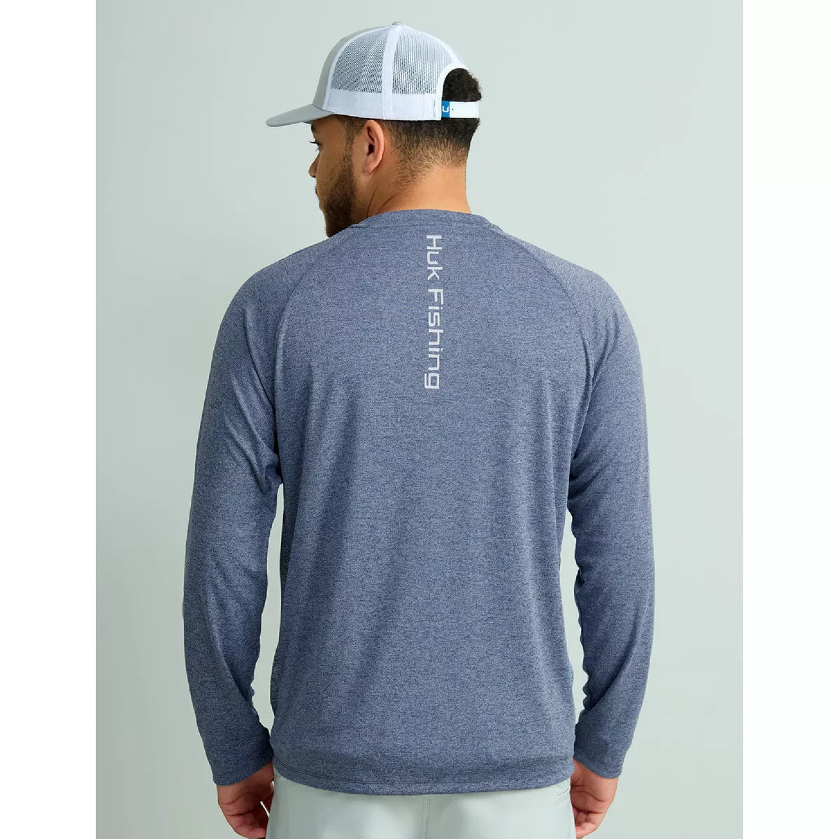 Huk Men's S Naval Academy Heather Pursuit Performance Crew