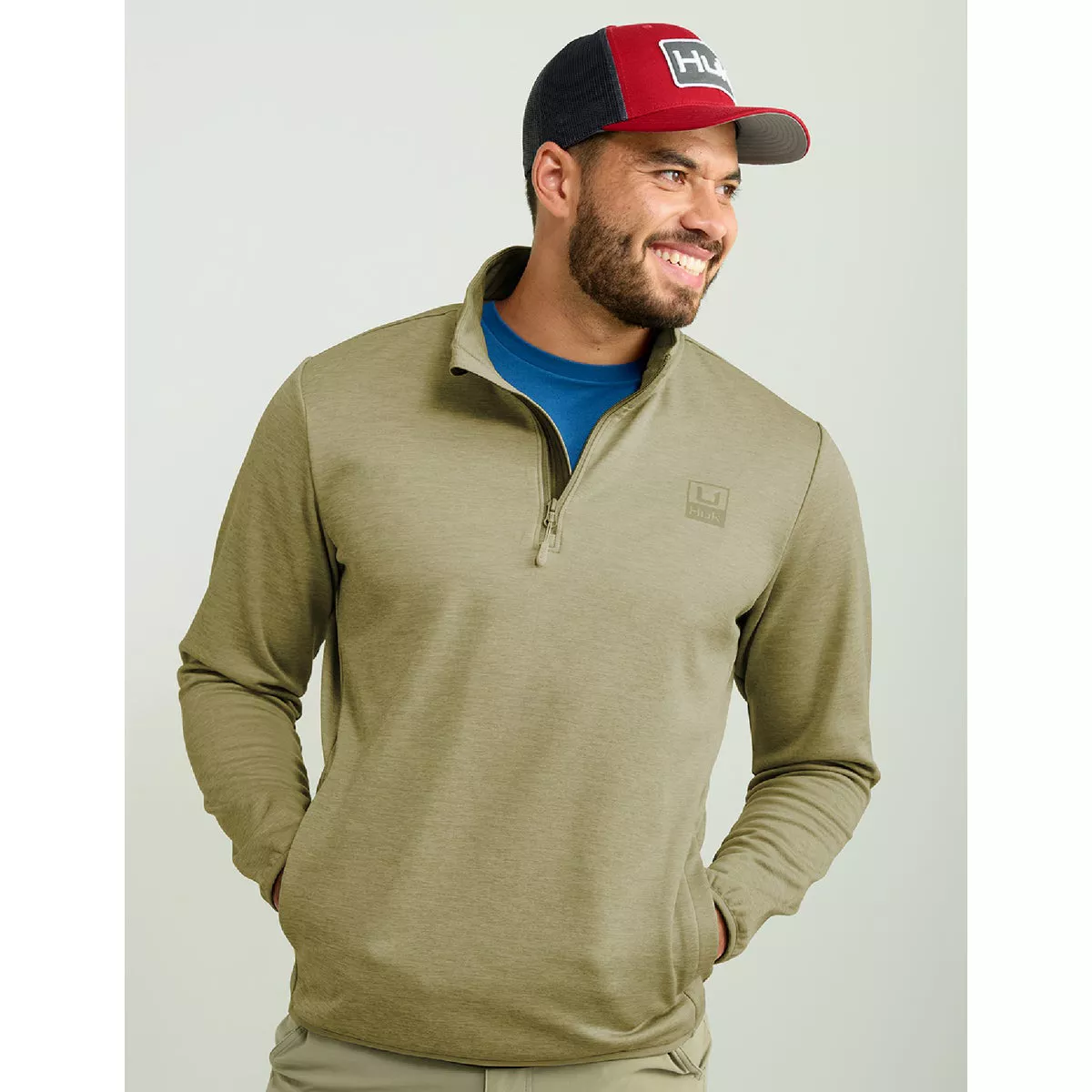 Huk Men's XXL Overland Heather Coldfront+ Performance 1/4 Zip - photo 2