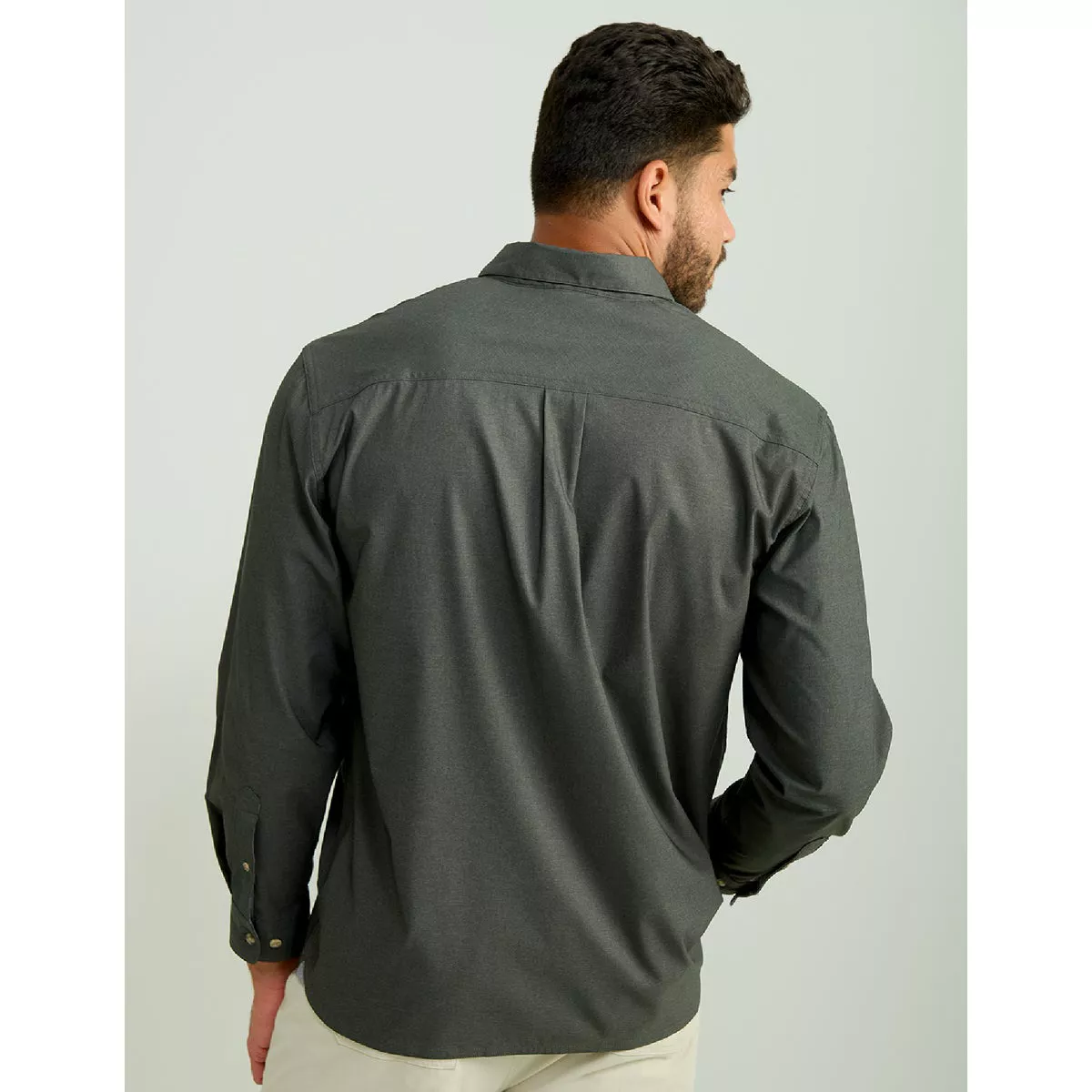 Huk Men's M Volcanic Ash Heather Hawser Tech Lightweight Flannel