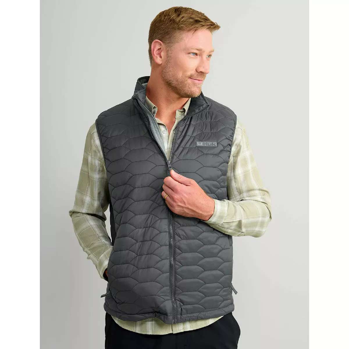 Huk Men's XXL Night Owl Scale Primaloft Vest