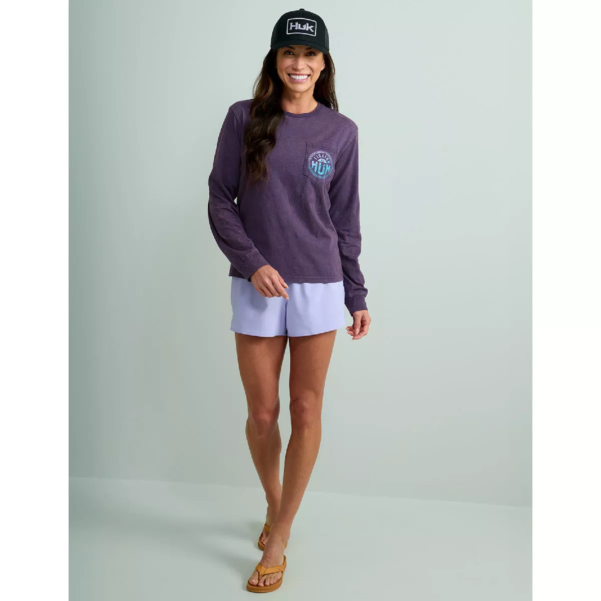Huk Women's L Mysterioso Mineral Wash Long Sleeve Tee - photo 2