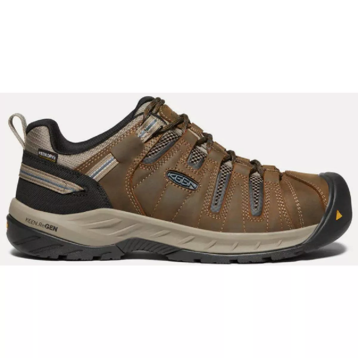 Keen Flint Men's 8.5D Brown Waterproof Steel Toe Work Shoe