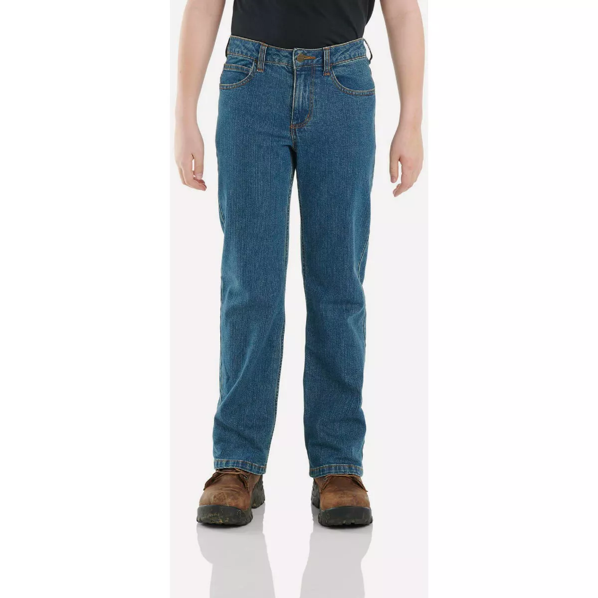 Carhartt Rugged Flex Boys' 10 Medium Wash Denim 5-Pocket Jean