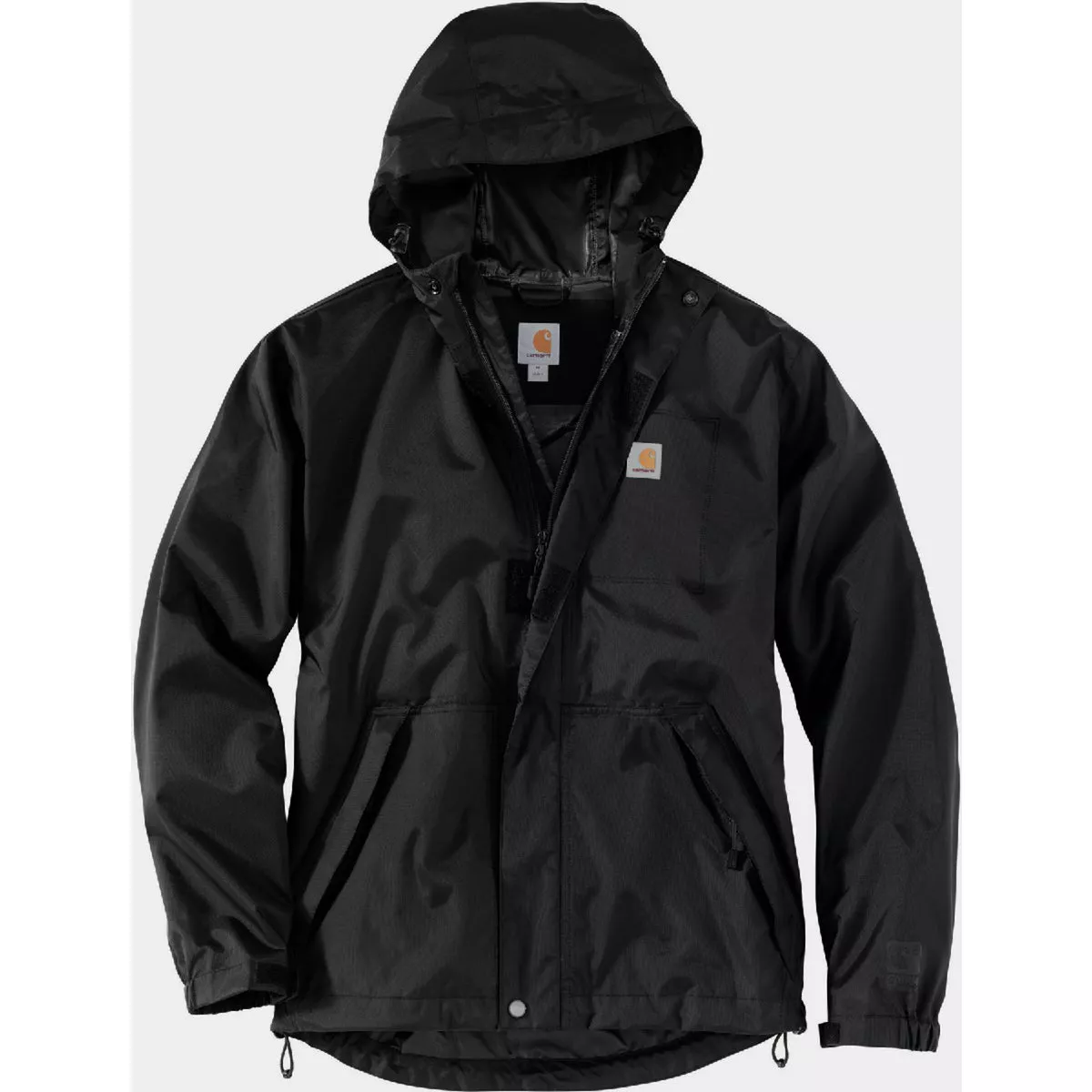 Carhartt Storm Defender Men's XL Tall Black Midweight Jacket, Loose Fit