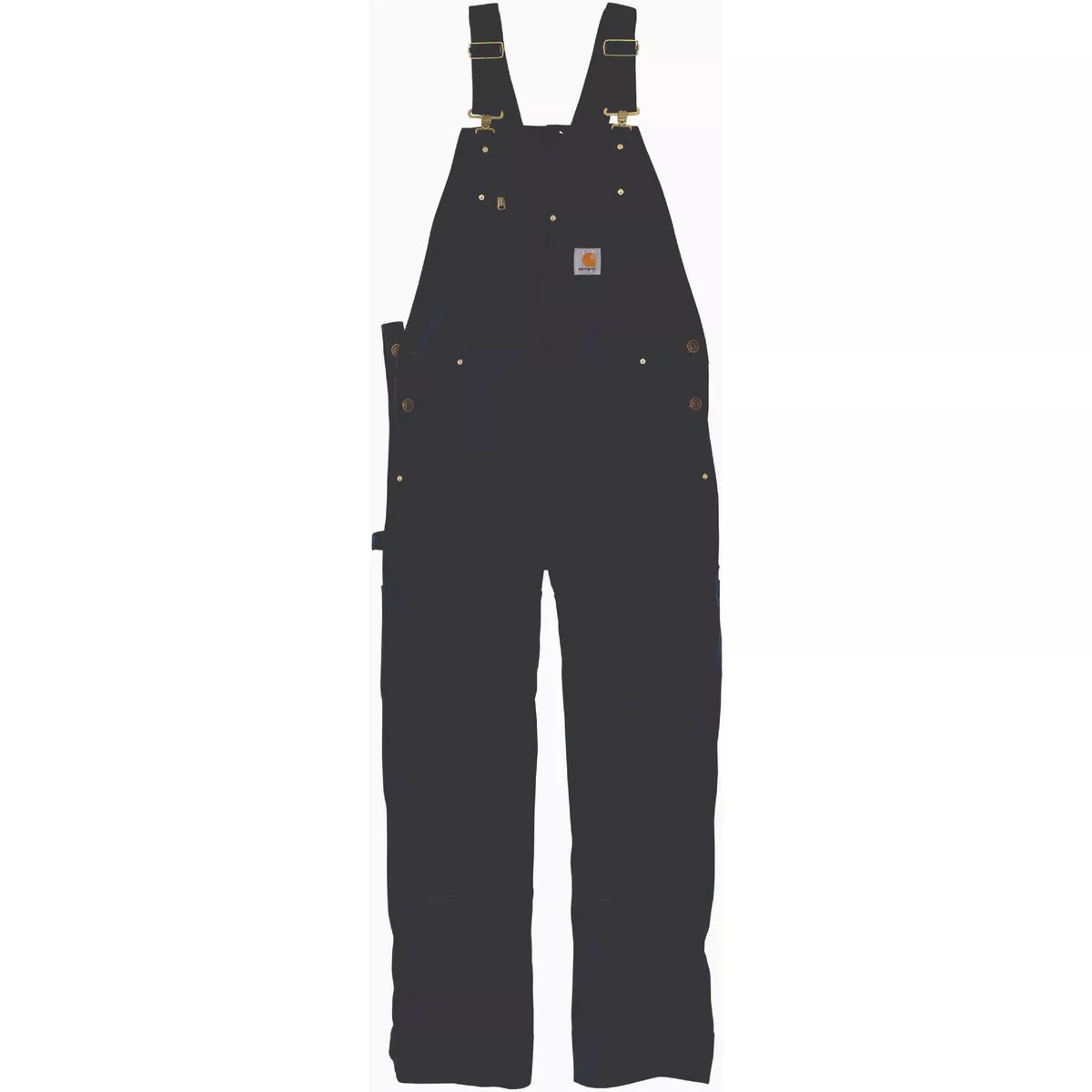 Carhartt Men's 42x32 Navy Duck Bib Overalls, Relaxed Fit