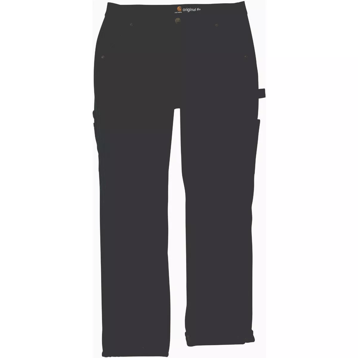 Carhartt Rugged Flex Women's 8 Tall Black Canvas Fleece-Lined Women's Crawford Pants, Loose Fit