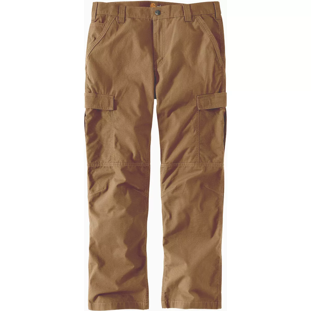 Carhartt Force Men's 34x32 Dark Khaki Ripstop Cargo Work Pants, Relaxed Fit
