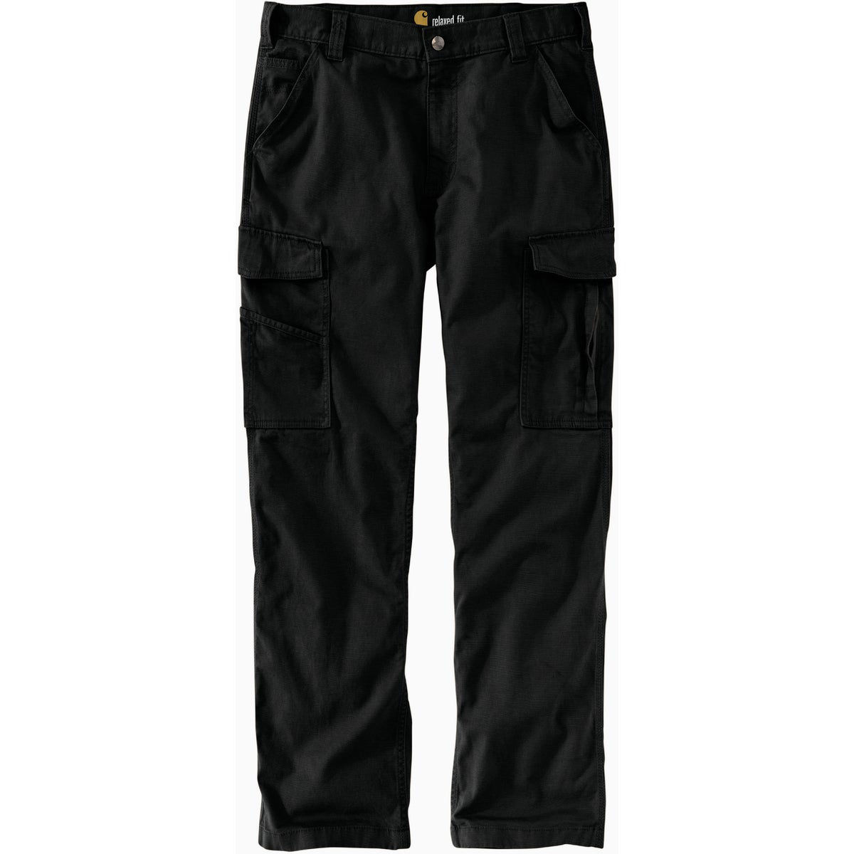 Carhartt Rugged Flex Men's 40x34 Black Canvas Cargo Work Pants, Relaxed