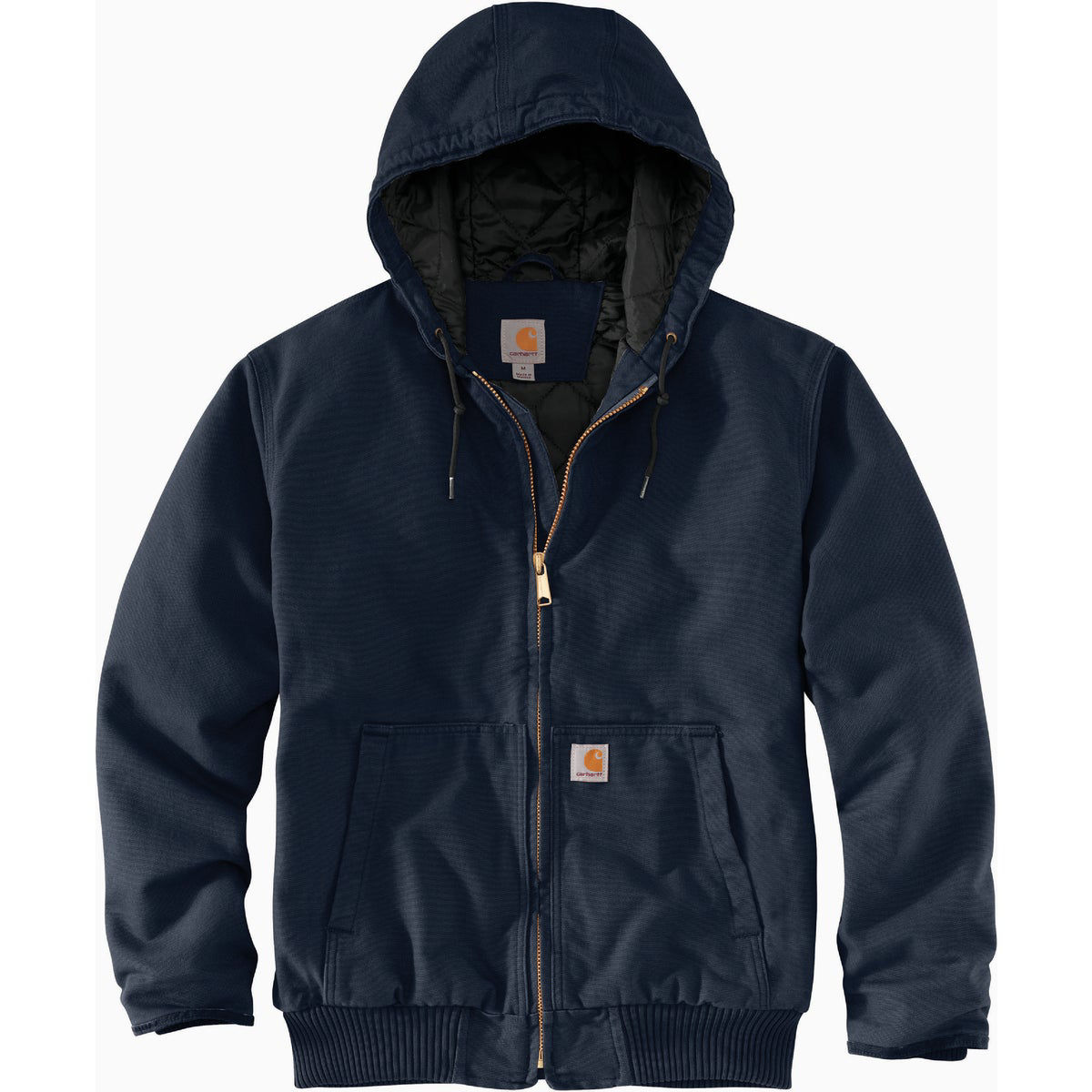 Carhartt Men s Small Regular Navy Washed Duck Quilted Nylon Lined Insulated Active Jacket Loose Fit Do it Best