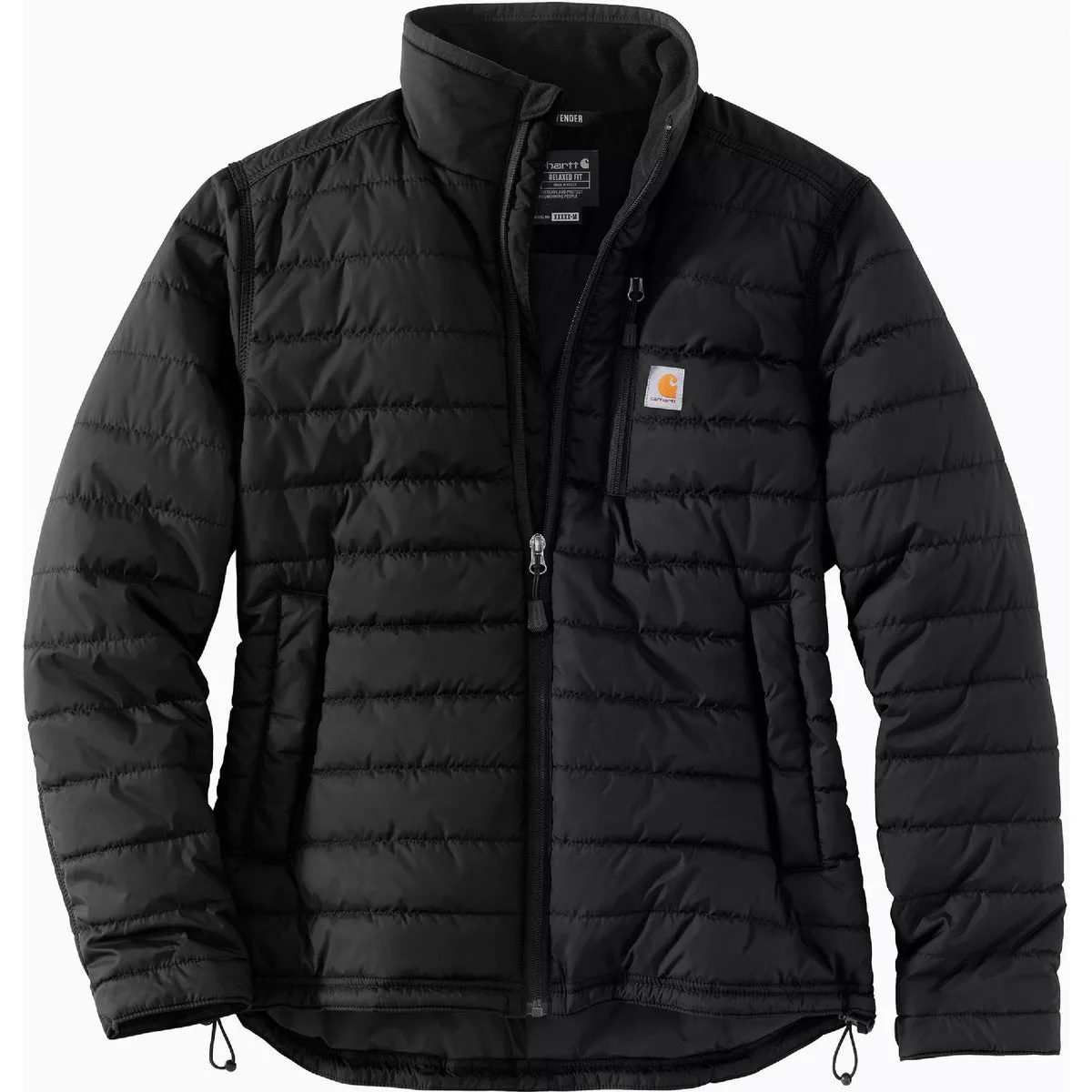 Carhartt Rain Defender Women's Medium Regular Black Lightweight Insulated Jacket, Relaxed Fit