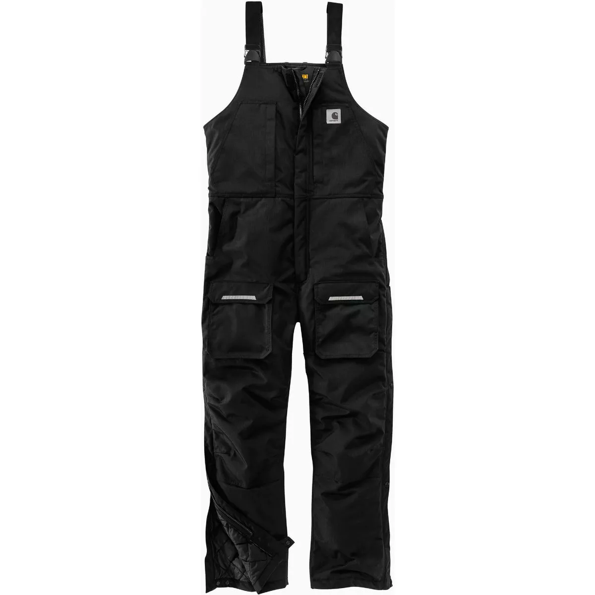 Carhartt Yukon Extremes Men's Large Regular Black Insulated Biberalls, Loose Fit