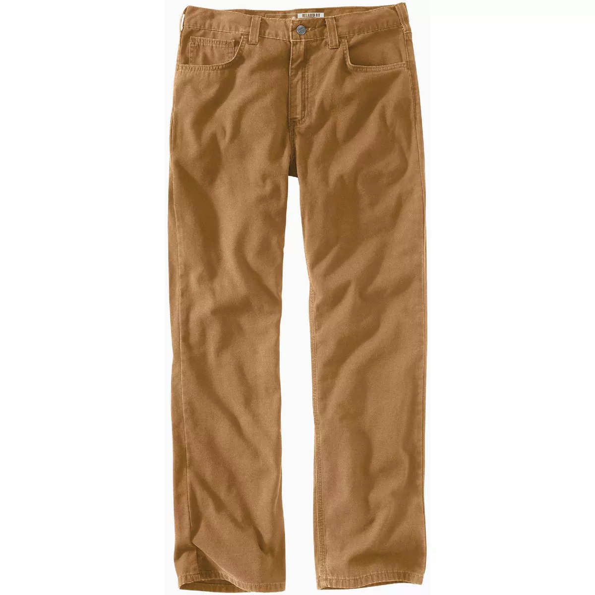 Carhartt Rugged Flex Men's 38x28 Hickory Canvas 5-Pocket Work Pants, Relaxed Fit