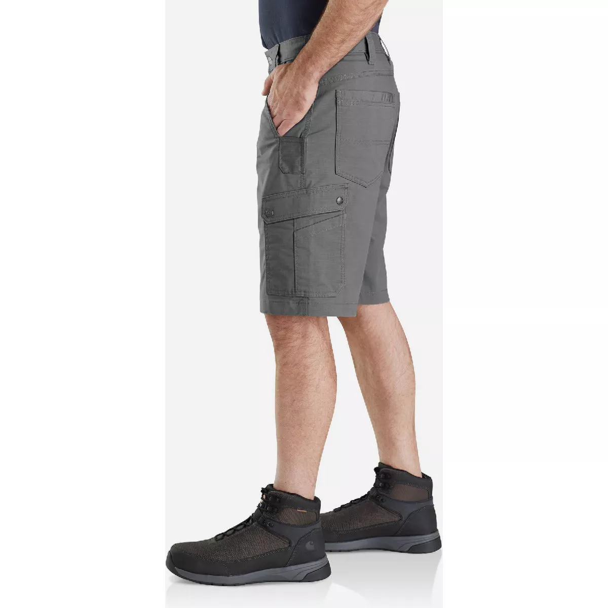 Carhartt Rugged Flex Men's 36 Steel Ripstop Cargo Work Shorts, Relaxed Fit