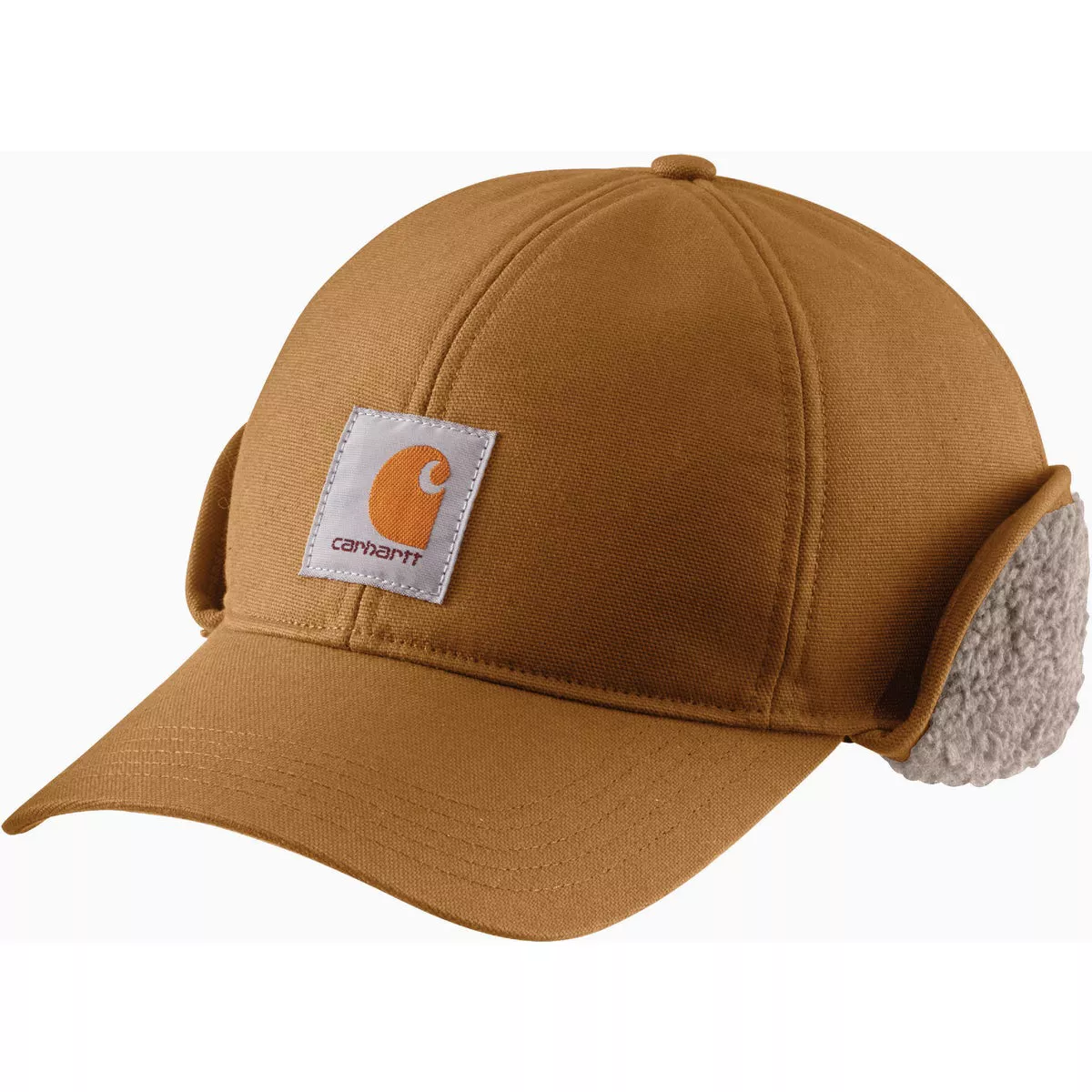 Carhartt Rain Defender Men's Brown Canvas Earflap Cap, L/XL