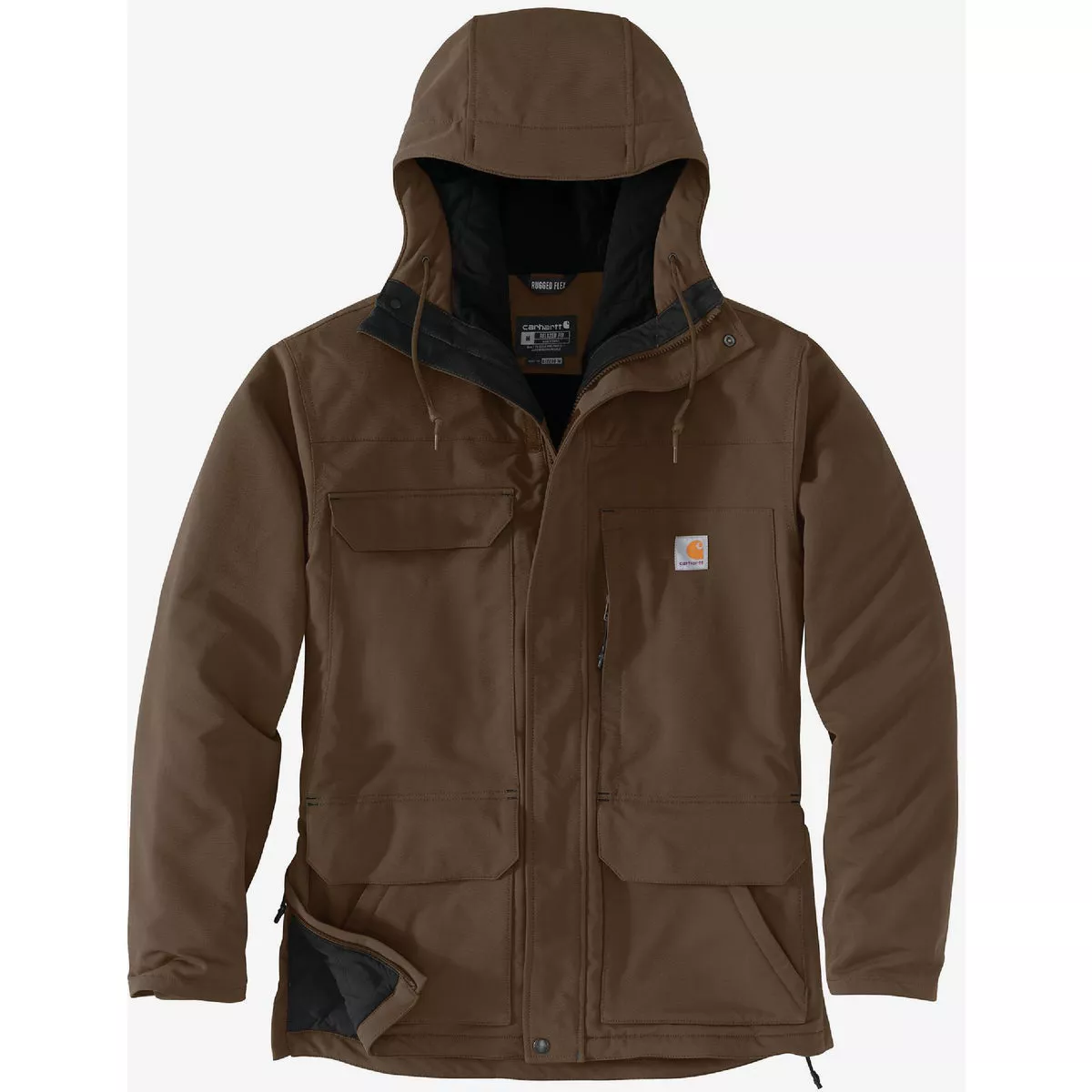 Carhartt Super Dux Men's XL Tall Coffee Insulated Traditional Coat, Relaxed Fit