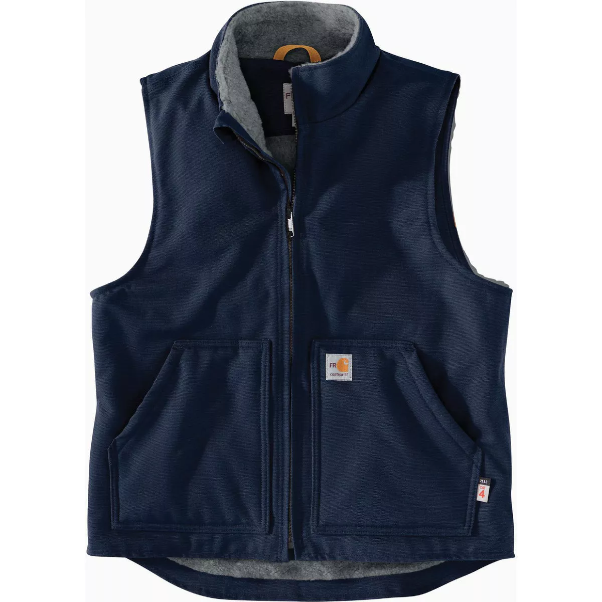 Carhartt Men's 2XL Regular Dark Navy Flame-Resistant Duck Sherpa-Lined Vest