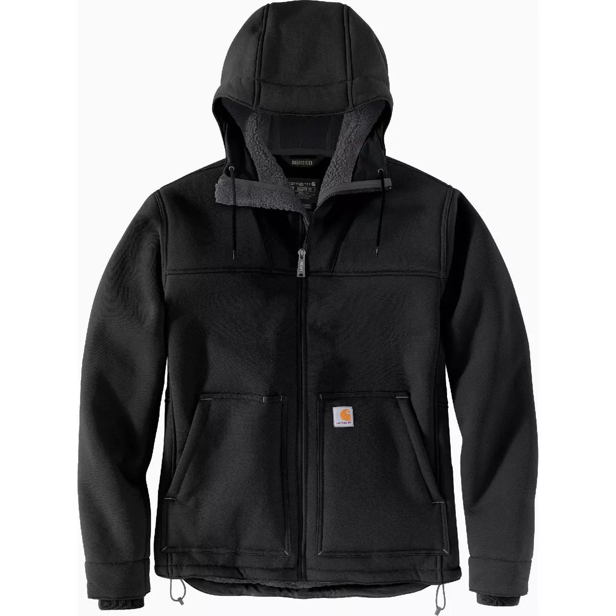 Carhartt Super Dux Men's Small Regular Black Sherpa-Lined Active Jacket, Relaxed Fit