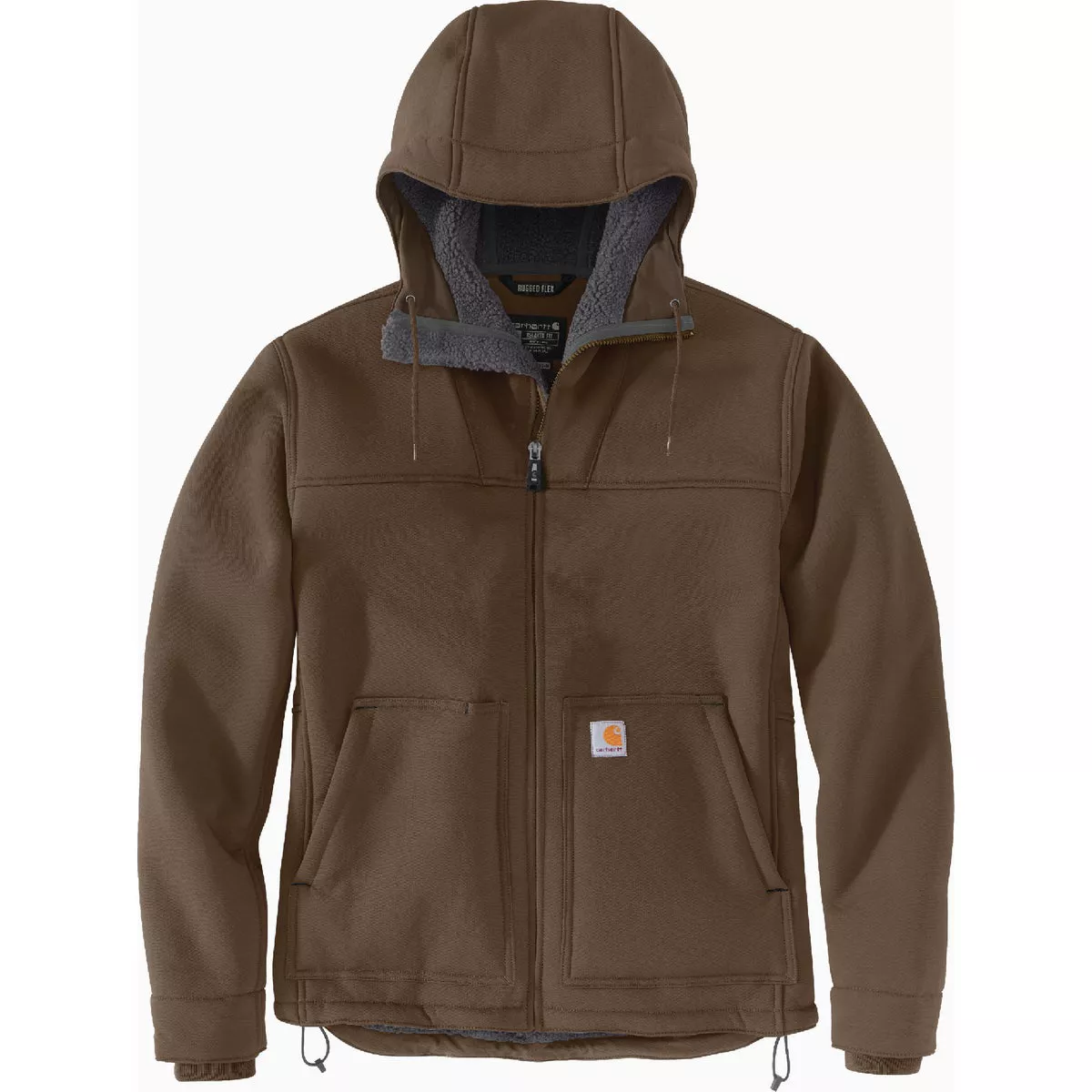 Carhartt Super Dux Men's XL Tall Coffee Sherpa-Lined Active Jacket, Relaxed Fit