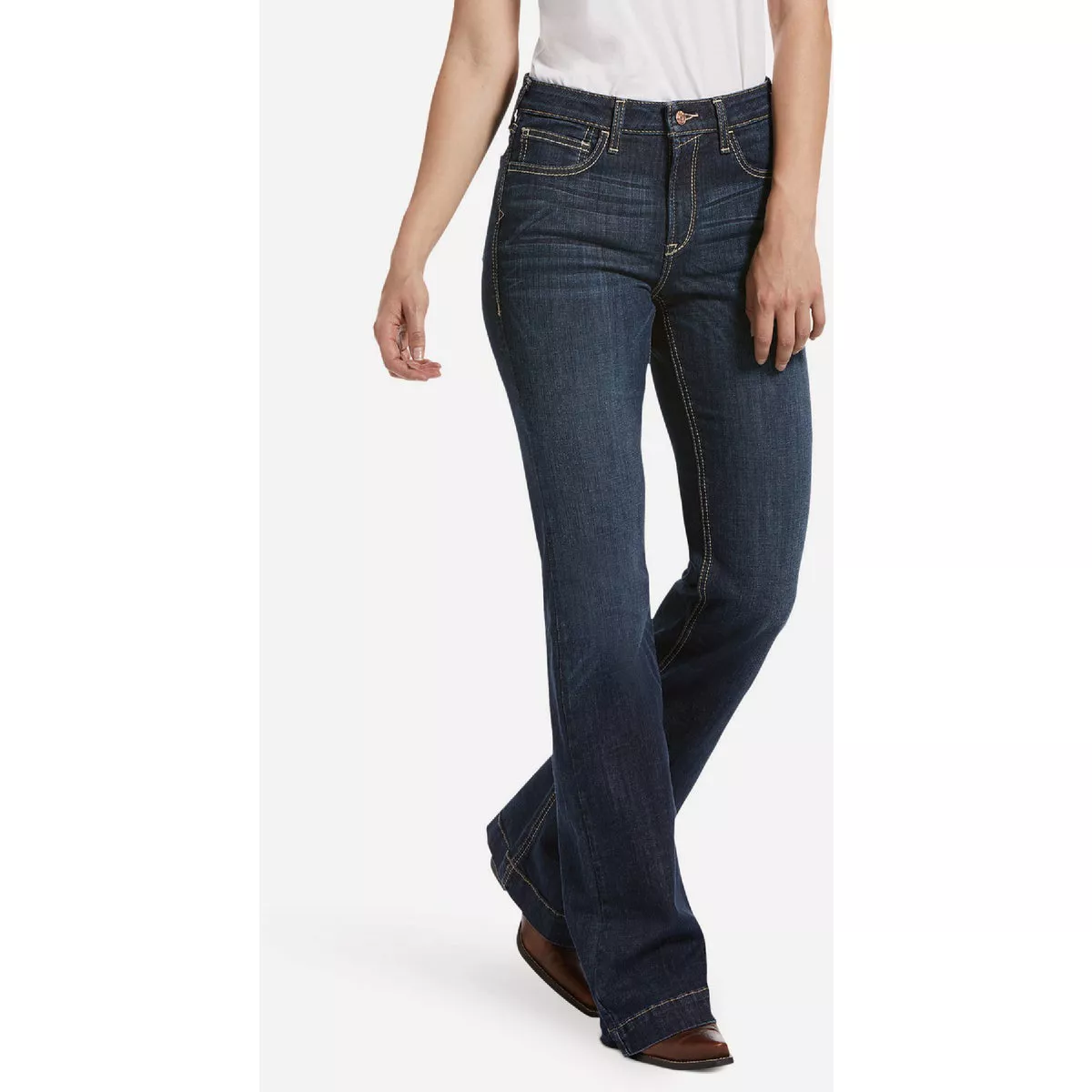 Ariat Women's 32 Regular Rascal Ella Wide Leg Trouser, Slim Fit