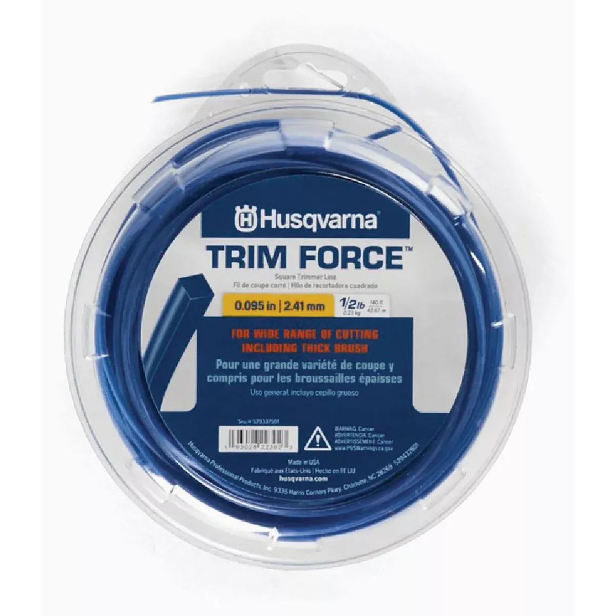 Husqvarma TrimForce 0.095 In. x 840 Ft. Square Trimmer Line