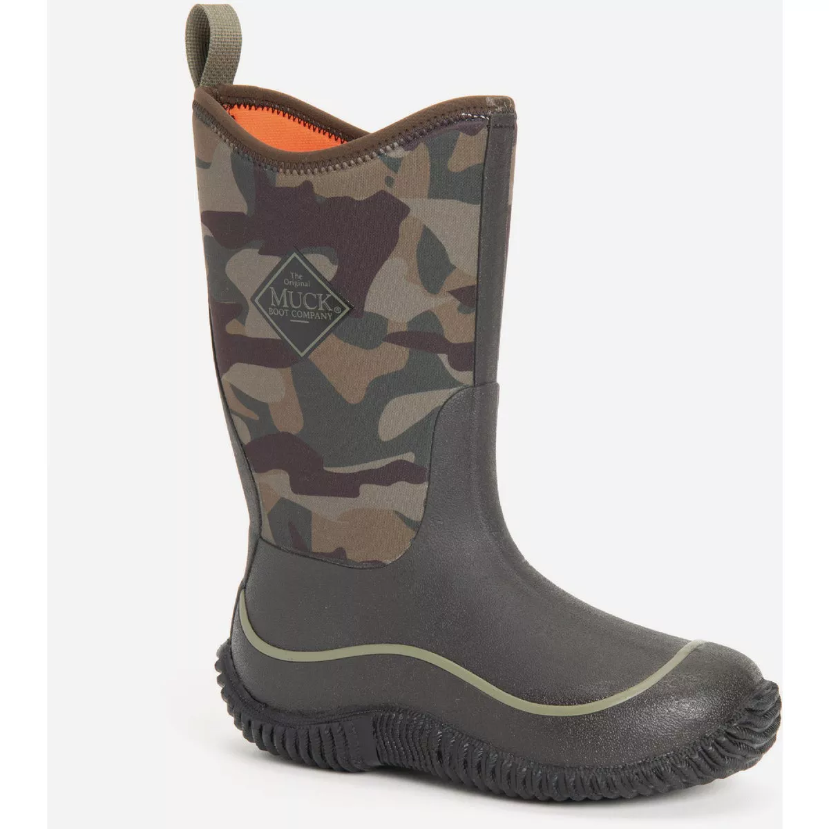 MUCK Hale Kid's Brown/Classic Camo Boot, Size 4