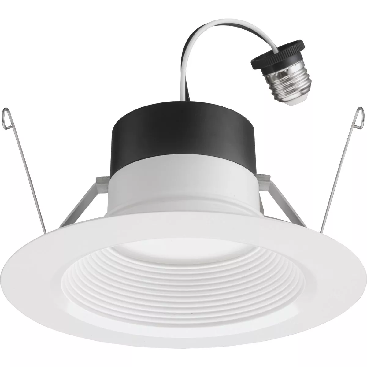 Lithonia Juno 5 In./6 In. Remodel IC Rated LED Switchable Color Temperature Regressed Baffle Retrofit Light Fixture