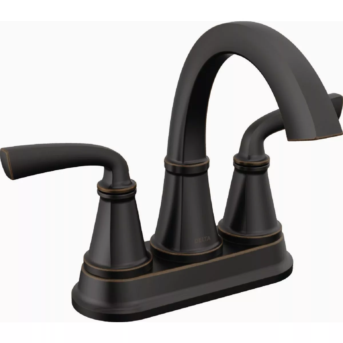 Delta Geist Oil Rubbed Bronze 2-Handle Lever Centerset Bathroom Faucet