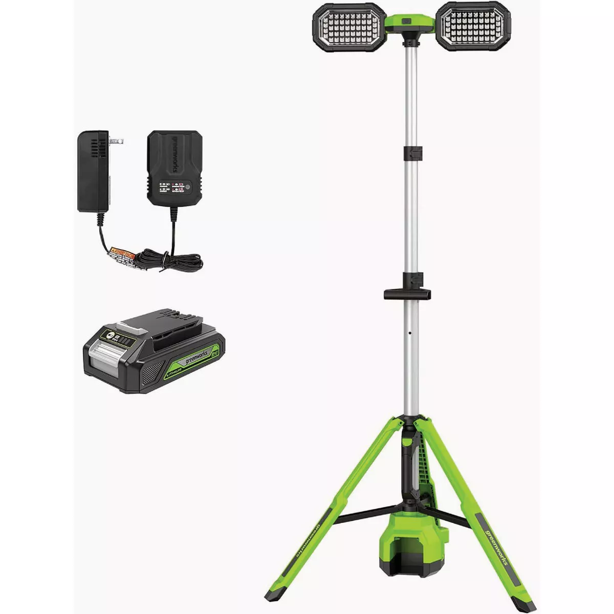 Greenworks 24V Tube/Spot Area Light Kit with 2.0Ah Battery, Charger